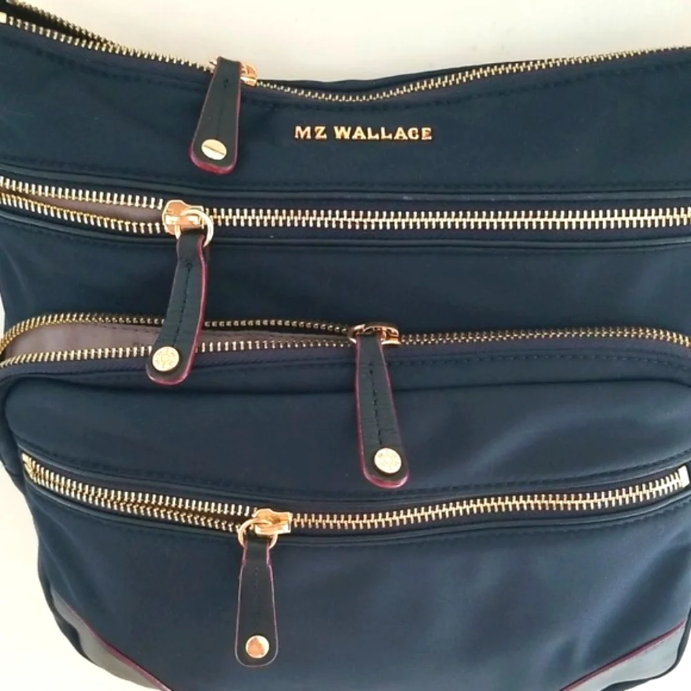 MZ Wallace Dawn Blue / Gold Hardware Downtown Crosby Hobo/Cross…